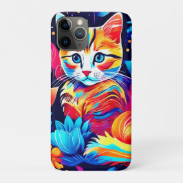 Capa Para iPhone 11 Pro Feline Floral Fantasy
