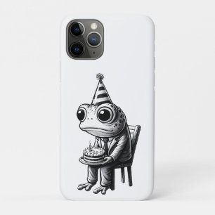 Capa Para iPhone 11 Pro Feliz aniversário do sapo Triste
