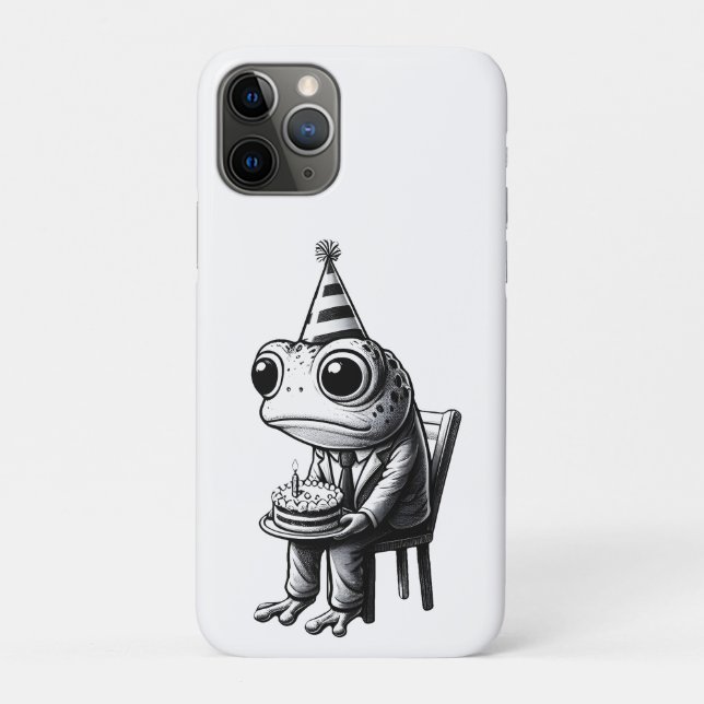 Capa Para iPhone 11 Pro Feliz aniversário do sapo Triste (Verso)