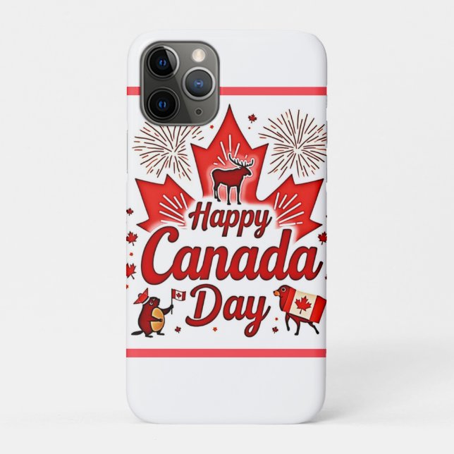 Capa Para iPhone 11 Pro Feliz Dia do Canadá! (Verso)