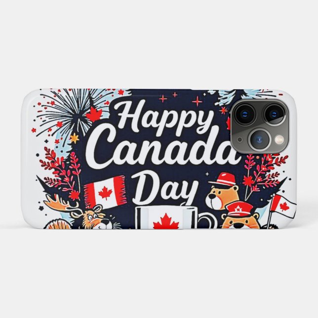 Capa Para iPhone 11 Pro Feliz Dia do Canadá (Verso (horizontal))