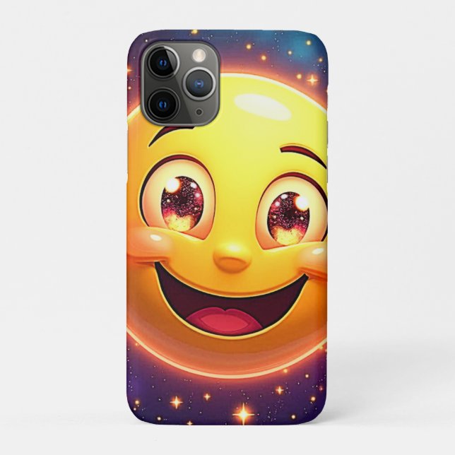 Capa Para iPhone 11 Pro Feliz Olhos Cósmicos Emoji (Verso)
