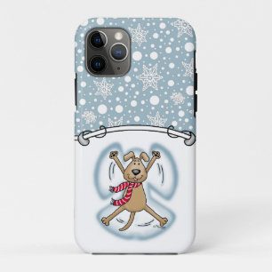 Capa Para iPhone 11 Pro Feriado Feriado de Natal Bonito para Neve Angel Do