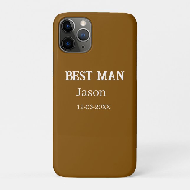 Capa Para iPhone 11 Pro festa de despedida de solteiro padrinho adicionar  (Verso)