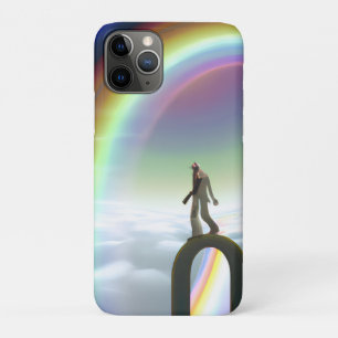 Capa Para iPhone 11 Pro Figura Misteriosa no Stargate Inter-Dimensional