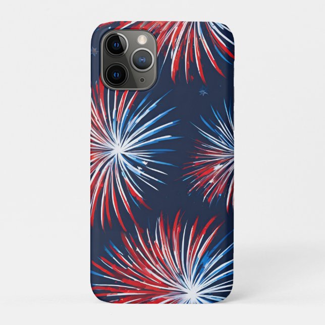 Capa Para iPhone 11 Pro Fireworks (Verso)