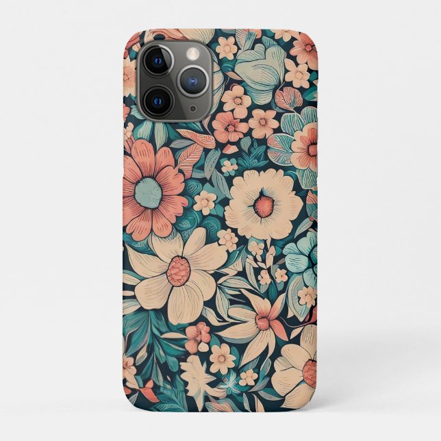 Capa Para iPhone 11 Pro Flor Bohemiana (Verso)