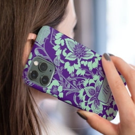 Capa Para iPhone 11 Pro Flor Roxa Minimalista em Flor