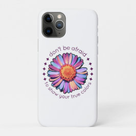 Capa Para iPhone 11 Pro Flor Roxo Rosa Rosa Maravilha Azul Margarida Bisse