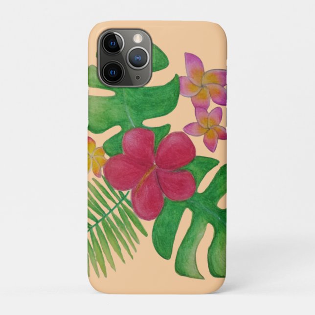 Capa Para iPhone 11 Pro Flor tropical (Verso)