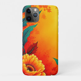 Capa Para iPhone 11 Pro Floração Botânica Quente