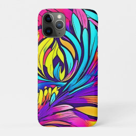 Capa Para iPhone 11 Pro Floral Abstrato Vibrante