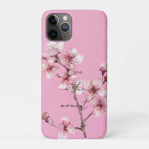 Capa Para iPhone 11 Pro Floral do Flor de Cereja Rosa Chic