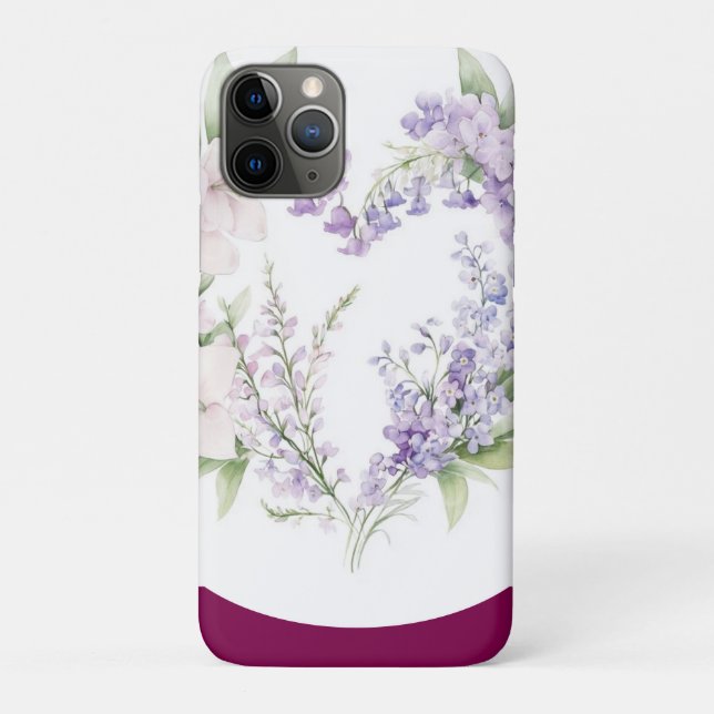 Capa Para iPhone 11 Pro Floral Único e Personalizado (Verso)