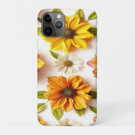 Capa Para iPhone 11 Pro flores amarelas