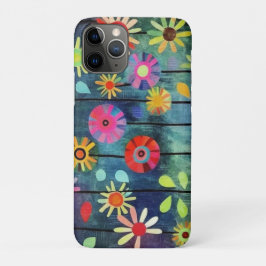Capa Para iPhone 11 Pro Flores Boêmias Coloridas