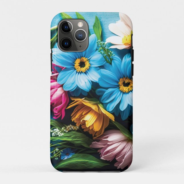 Capa Para iPhone 11 Pro Flores Coloridas (Verso)