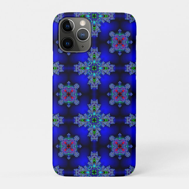 Capa Para iPhone 11 Pro Flores de Artdeco no Estilo Retroativo (Verso)