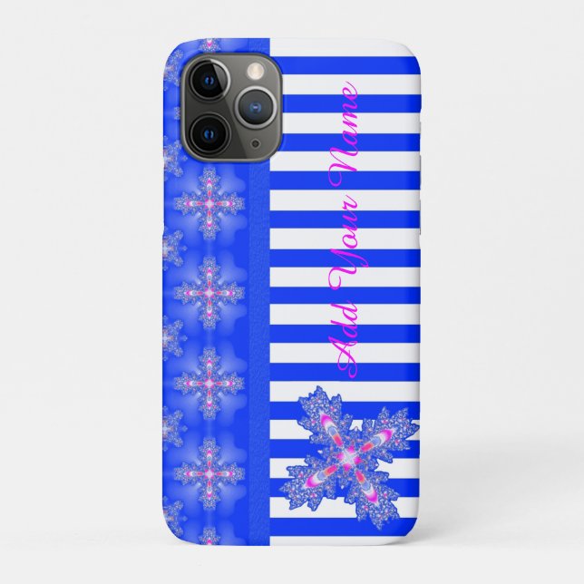 Capa Para iPhone 11 Pro Flores de Artdeco no Estilo Retroativo, Adicione S (Verso)
