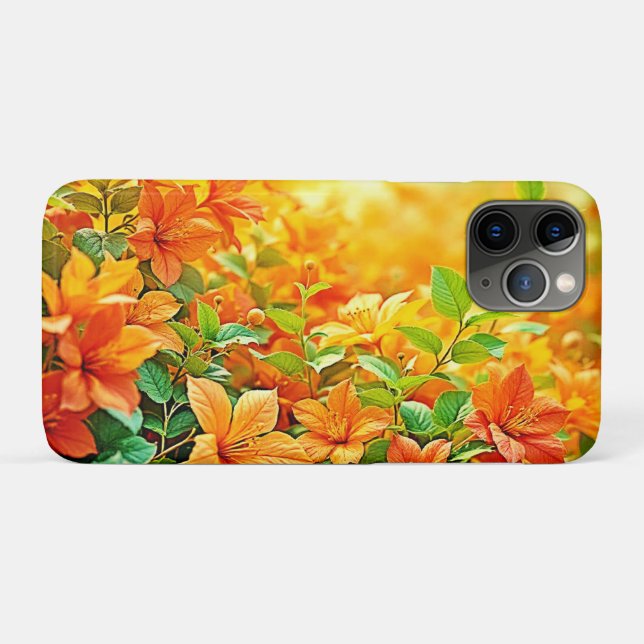 Capa Para iPhone 11 Pro Flores de Verão Vibrantes (Verso (horizontal))