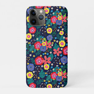 Capa Para iPhone 11 Pro Flores Decorativas E Folhas Padrão-48675