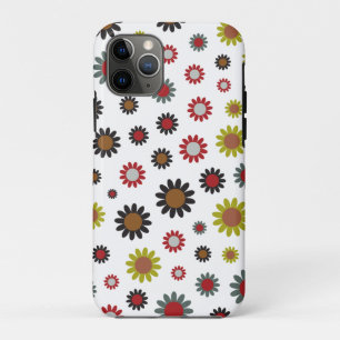Capa Para iPhone 11 Pro Flores Retro