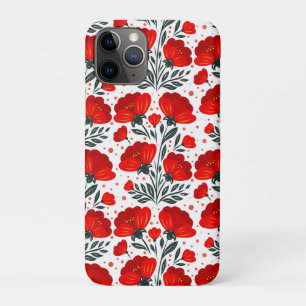 Capa Para iPhone 11 Pro Flores vermelhas