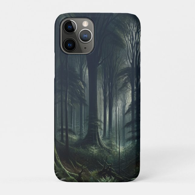 Capa Para iPhone 11 Pro Floresta Escura em Twilight (Verso)