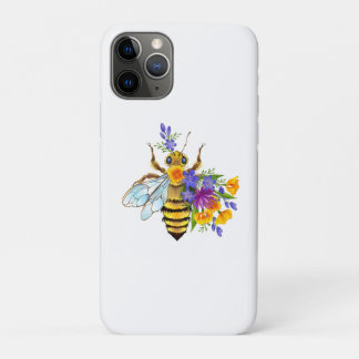 Capa Para iPhone 11 Pro Flower bee with wild plants