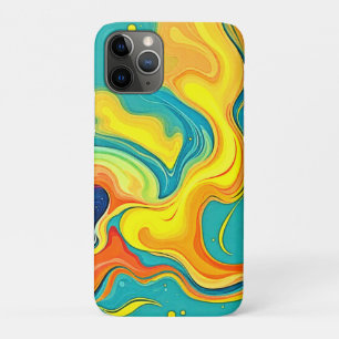 Capa Para iPhone 11 Pro Fluidez da Alegria: Ondas Abstratas