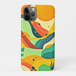 Capa Para iPhone 11 Pro Fluxo Abstrato Quente