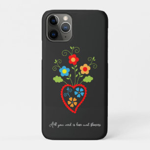 Capa Para iPhone 11 Pro Folclore português florescente
