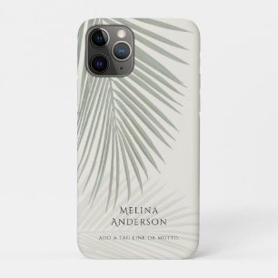 Capa Para iPhone 11 Pro Folha de Palma Tropical Mínima Moderna