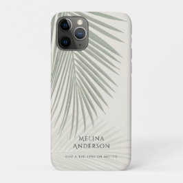 Capa Para iPhone 11 Pro Folha de Palmeira Tropical Minimal Moderna
