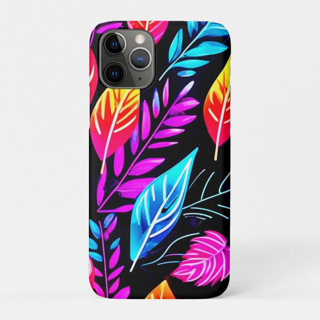 Capa Para iPhone 11 Pro Folhagem Tropical: Arte Folha (Verso)