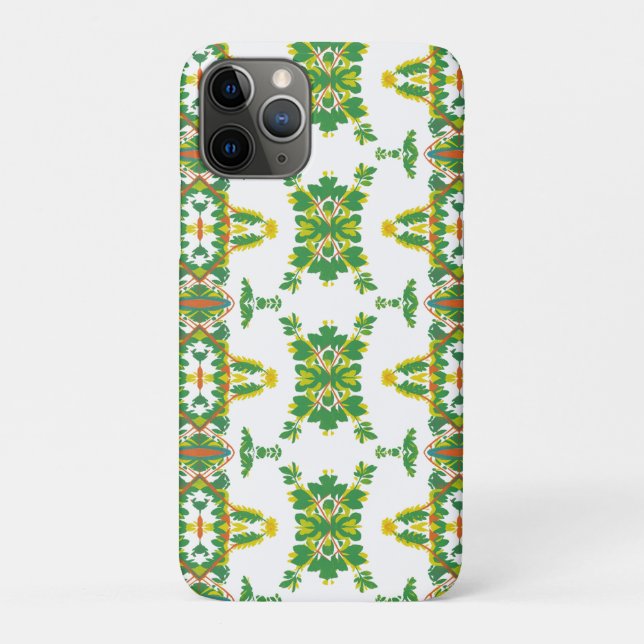 Capa Para iPhone 11 Pro Folhas e Nuvens (Verso)