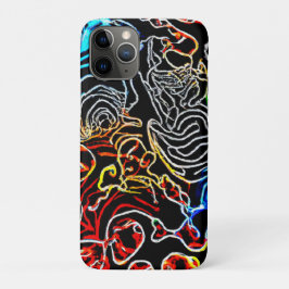 Capa Para iPhone 11 Pro Forma de Padrões neon na moda e coloridos