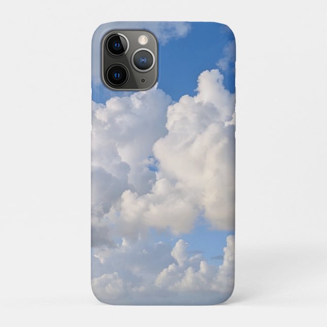 Capa Para iPhone 11 Pro Foto de céu azul com nuvens (Verso)