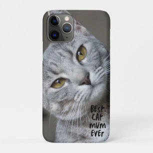 Capa Para iPhone 11 Pro Foto de Gato de Trendência Moderna da Mãe do Melho