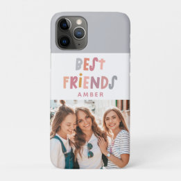 Capa Para iPhone 11 Pro Foto de tipografia divertida colorida, melhores am