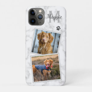Capa Para iPhone 11 Pro Foto personalizada Pet Dog Na moda Monograma Foto
