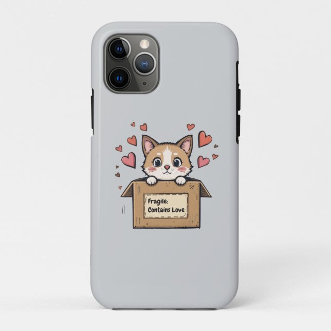 Capa Para iPhone 11 Pro Fragile: Contains Love (Verso)
