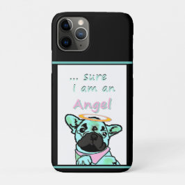 Capa Para iPhone 11 Pro Französische Bulldogge Engel