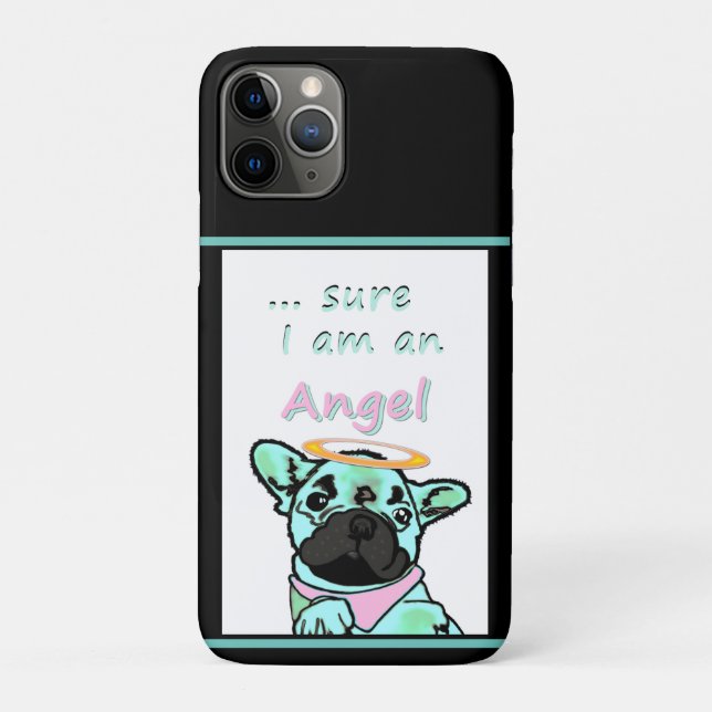 Capa Para iPhone 11 Pro Französische Bulldogge Engel (Verso)