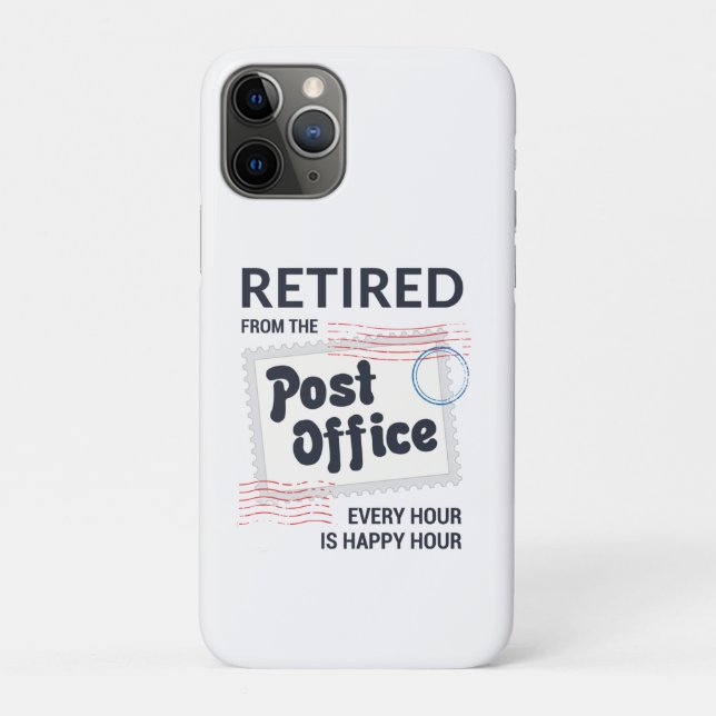 Capa Para iPhone 11 Pro Funcionário Postal Aposentado Aposentadoria Cartei (Verso)