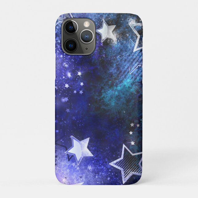 Capa Para iPhone 11 Pro Fundo de Espaço com Estrelas (Verso)
