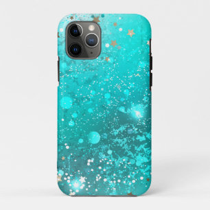 Capa Para iPhone 11 Pro Fundo do Mint Turquoise Foil