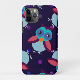 Capa Para iPhone 11 Pro fundo do padrão coruja