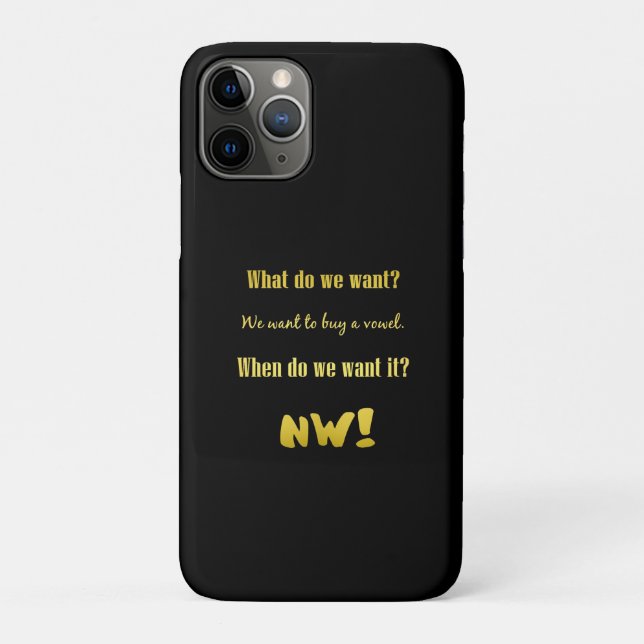 Capa Para iPhone 11 Pro Funny Buy a Vowel — Now! (Verso)