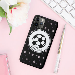 Capa Para iPhone 11 Pro Futebol Adoro Estrelas Bonitas Meninas de Padrão P